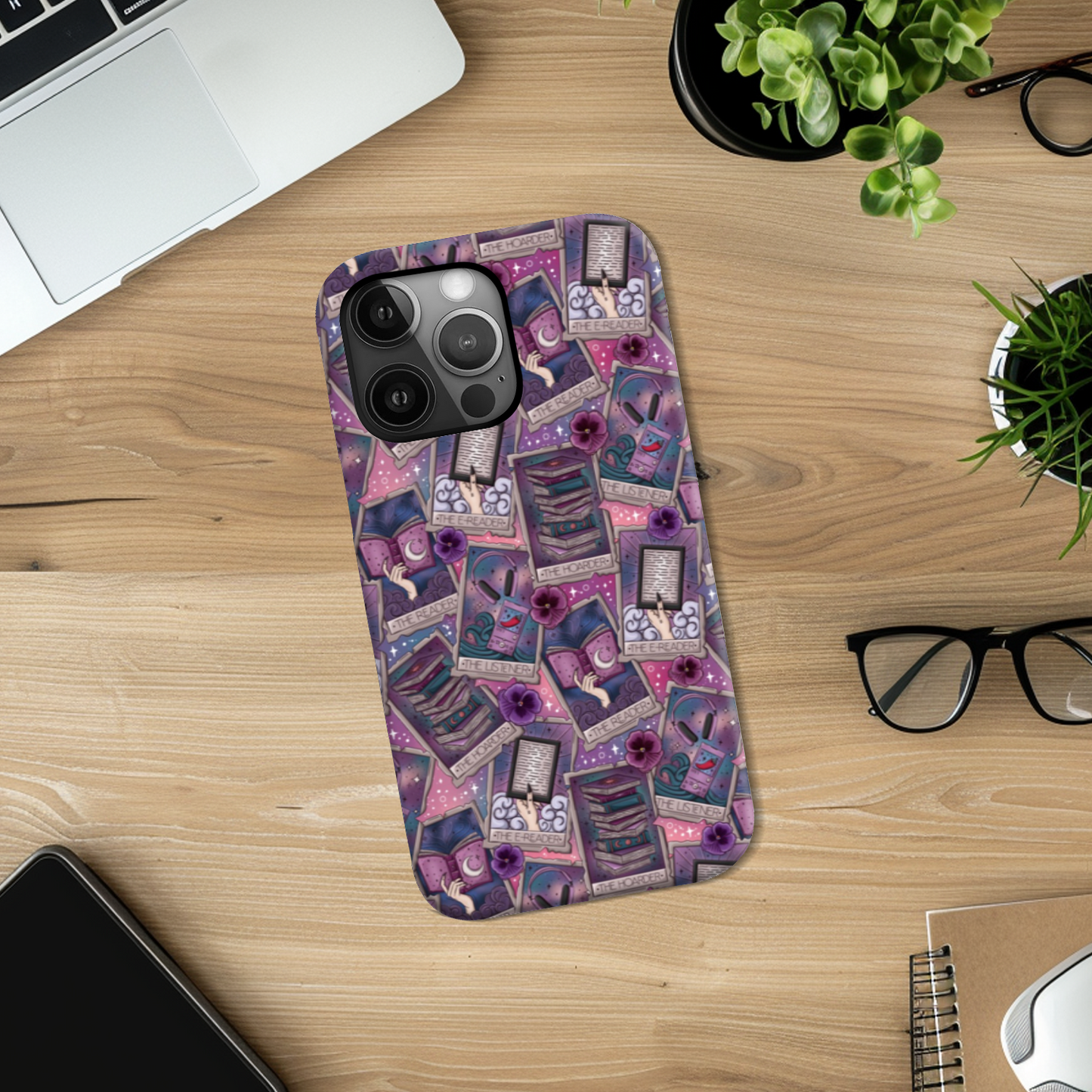 Tarot and tomes bookish iphone and samsung phone case